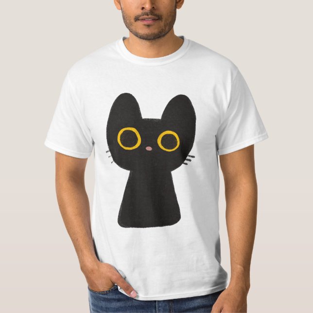 Classic t-shirt, cat cartoon T-Shirt (Front)