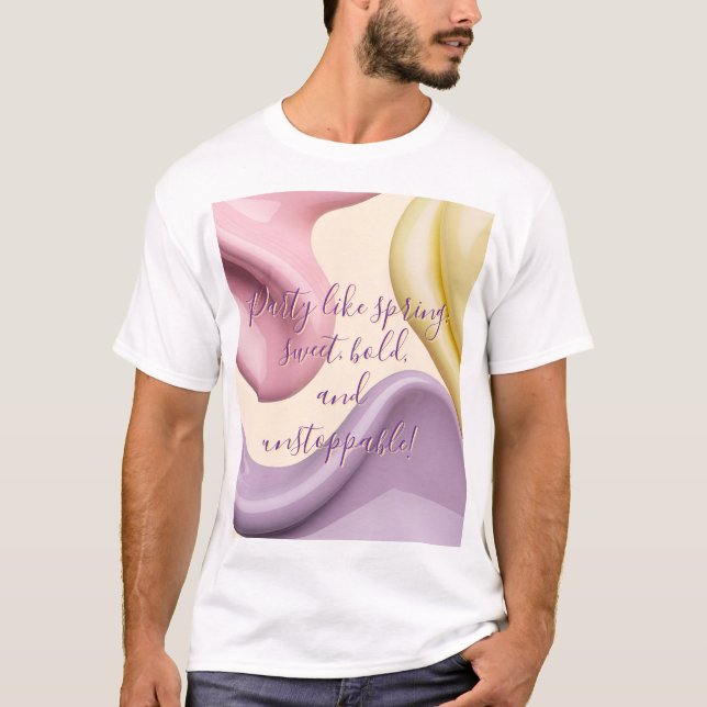 Classic t-shirt in stylish abstract graphic (Front)