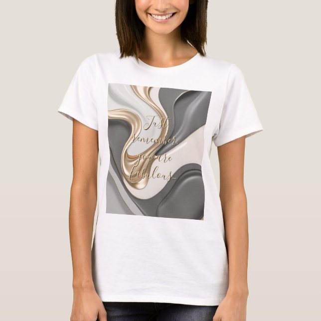 Classic t-shirt in stylish abstract graphic (Front)