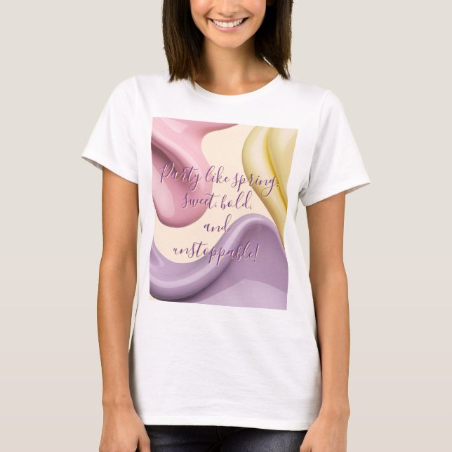 Classic t-shirt in stylish abstract graphic (Front)
