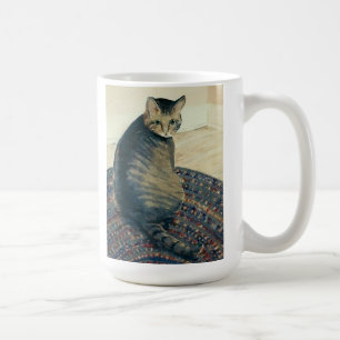 Classic tabby cat on classic mug