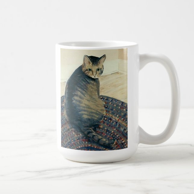 Classic tabby cat on classic mug (Right)