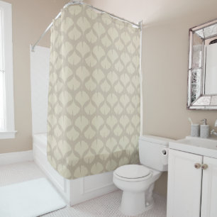 Classic Tan Beige Ginkgo Leaves Nature Pattern Shower Curtain