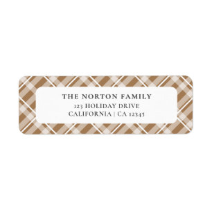 Classic Tan Brown Tartan Plaid Farmhouse Family