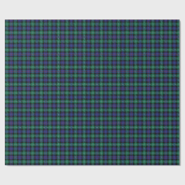 Classic tartan in blue wrapping paper (Flat)