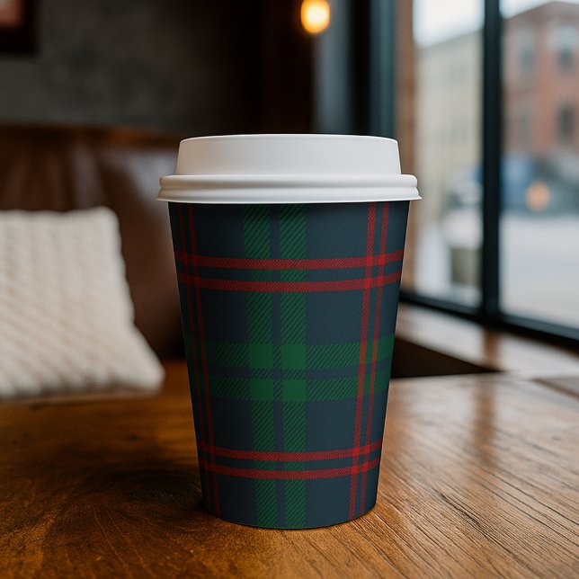 Classic Tartan Navy Plaid Preppy  Paper Cups (Classic Tartan Navy Plaid Preppy Paper Cups)