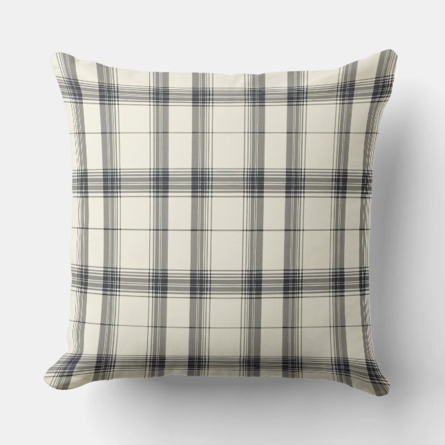 Classic Tartan Neutral  Cushion (Front)