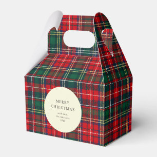 Classic Tartan Plaid Holiday Cookie Favour Box