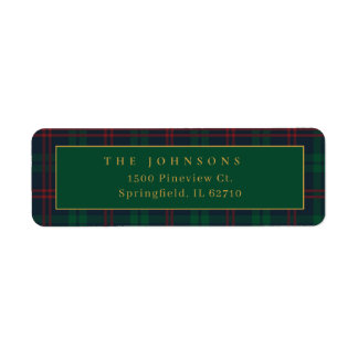 Classic Tartan Plaid Return Address Labels