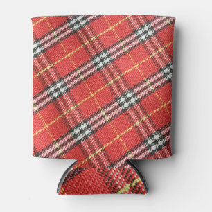 Classic Tartan Texture Background Can Cooler