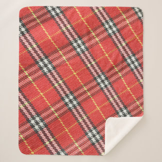 Classic Tartan Texture Background Sherpa Blanket