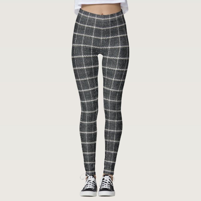 Classic Tartan Texture Design Leggings (Front)