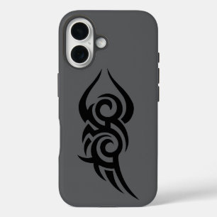 Classic Tattoo Inspired Line Art Design iPhone 16 Case