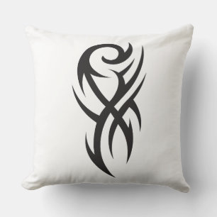 Classic Tattoo Inspired Line Art Design Cushion