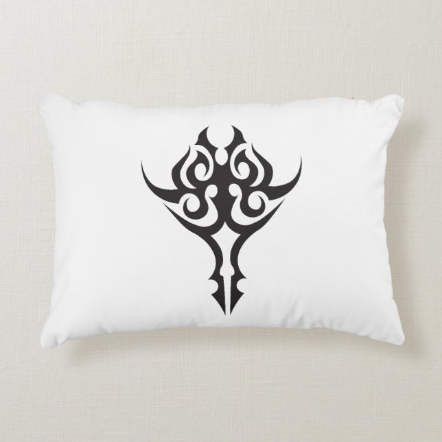 Classic Tattoo Inspired Line Art Design Decorative Cushion (Front)