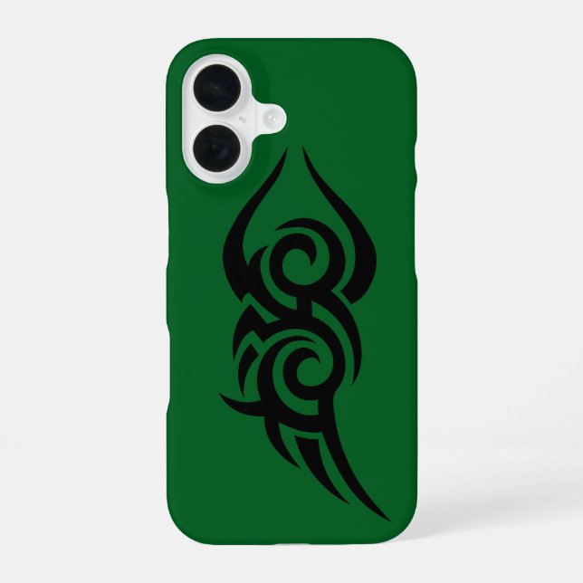 Classic Tattoo Inspired Line Art Design iPhone 16 Case (Back)