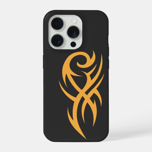 Classic Tattoo Inspired Line Art Design iPhone Case (Back)