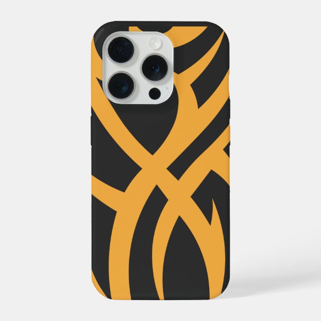 Classic Tattoo Inspired Line Art Design iPhone Case (Back)