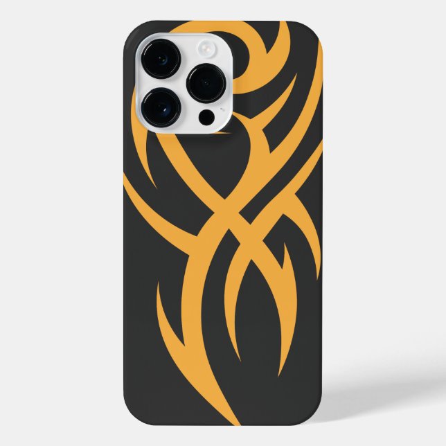 Classic Tattoo Inspired Line Art Design iPhone Case (Back)