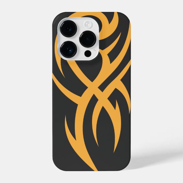 Classic Tattoo Inspired Line Art Design iPhone Case (Back)