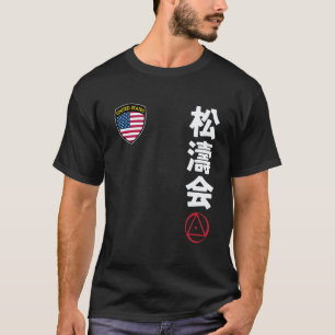 Classic Team Karate Shotokai USA Flag Kanji Japane T-Shirt