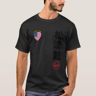 Classic Team Karate Shotokan USA Flag Kanji Japane T-Shirt
