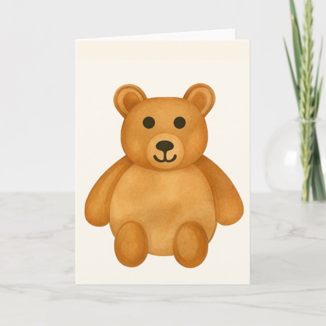 Classic Teddy Bear Greeting  Card (Front)