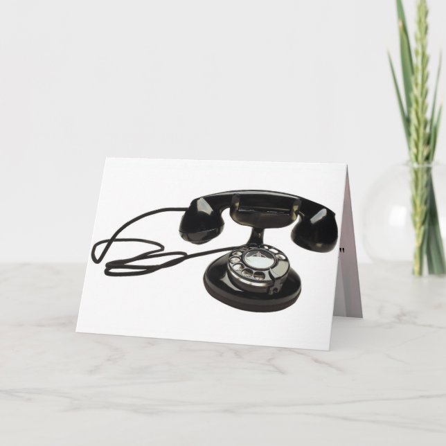 Classic Telephone Greeting Card (Front)