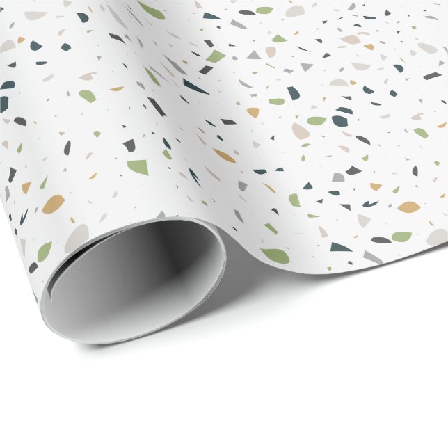 Classic terrazzo pattern background wrapping paper (Roll Corner)