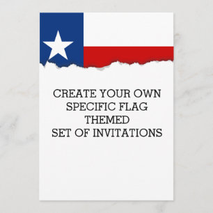 Classic Texas State Flag Invitation