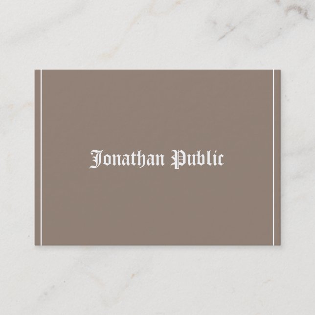 Classic Text Elegant Design Professional Luxury Business Card (Front)