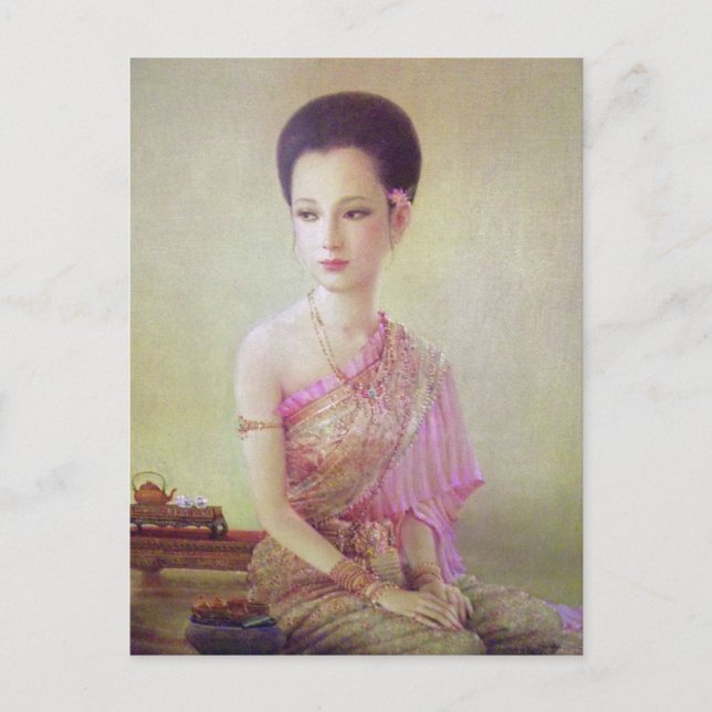 classic Thai antique style print postcard (Front)