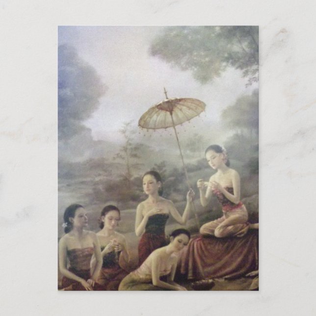 classic Thai portrait print postcard (Front)