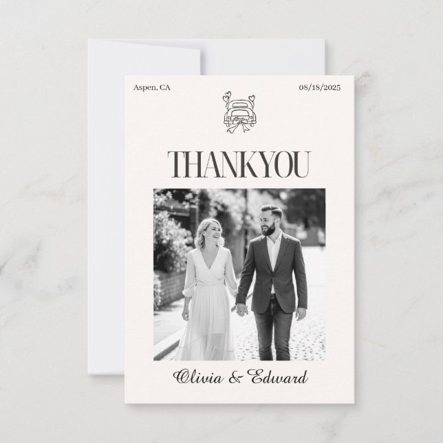 Classic Thank You Card (Front)