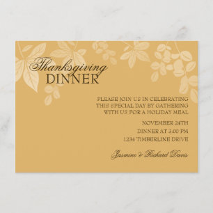 Classic Thanksgiving Dinner Invitation