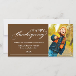 CLASSIC THANKSGIVING   FALL PHOTO CARD