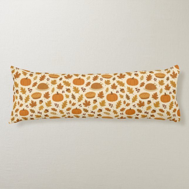 Classic Thanksgiving patterned  Body Cushion (Front)