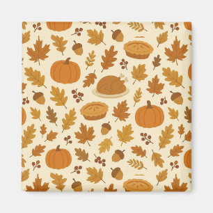 Classic Thanksgiving patterned Magnet