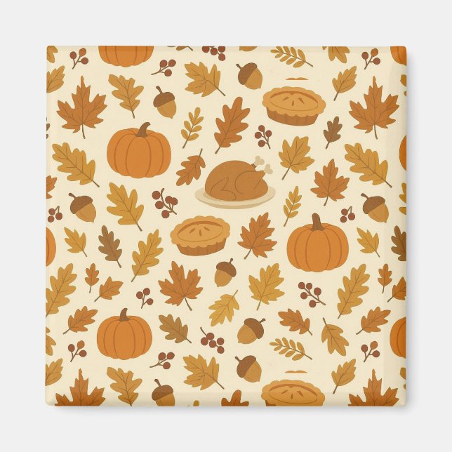 Classic Thanksgiving patterned  Magnet (Front)