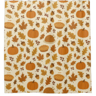 Classic Thanksgiving patterned Shower Curtain
