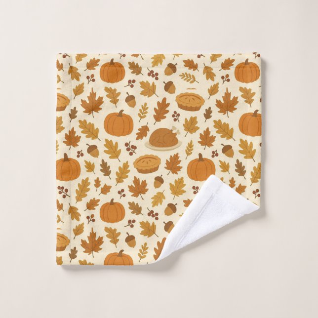 Classic Thanksgiving patterned  Wash Cloth (Wash Cloth)