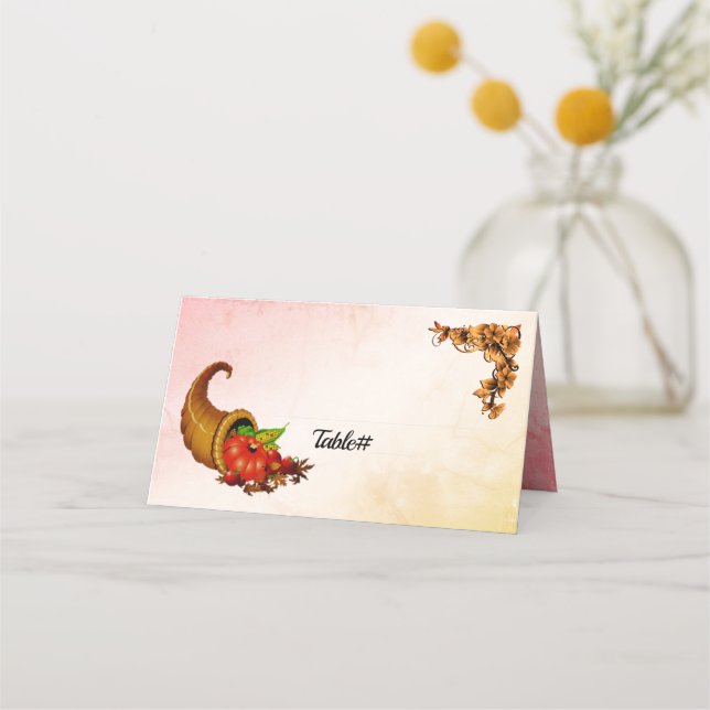 Classic Thanksgiving Place Cards (Front)