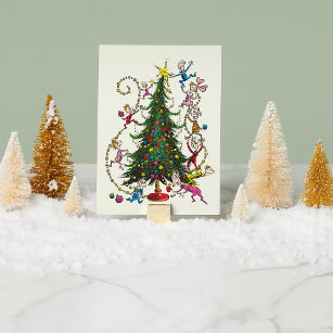 Classic The Grinch   Christmas Tree Holiday Card