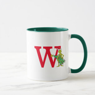 Classic The Grinch   Naughty Monogram W Mug