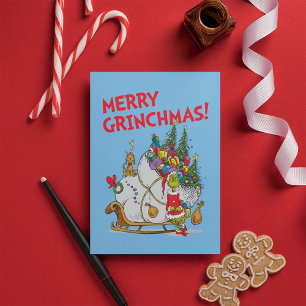 Classic The Grinch   The Grinch & Max Runaway Slei Postcard