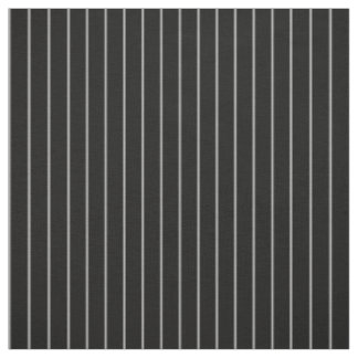 Classic Thin Grey Black Pinstripe Striped Pattern Fabric