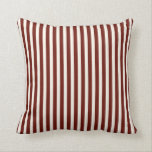 Classic Thin Stripes in Brick Red and Cream Cushion<br><div class="desc">These Classic Thin Stripes in Brick Red and Cream are a perfect companion to the colour coordinated pillow collections in my store.</div>