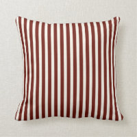 Classic Thin Stripes in Brick Red and Cream