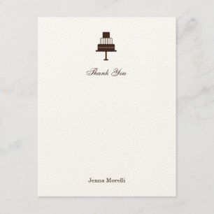 Classic Tiered Cake Bridal Thank You Card