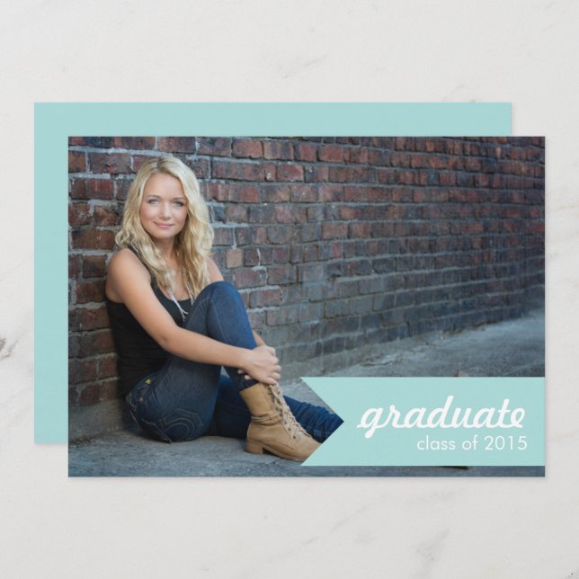 Classic Tiffany Graduation Announcement - Invite (Front/Back)